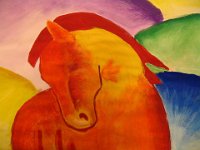 Tiere mit Ölkreide und Deckfarben